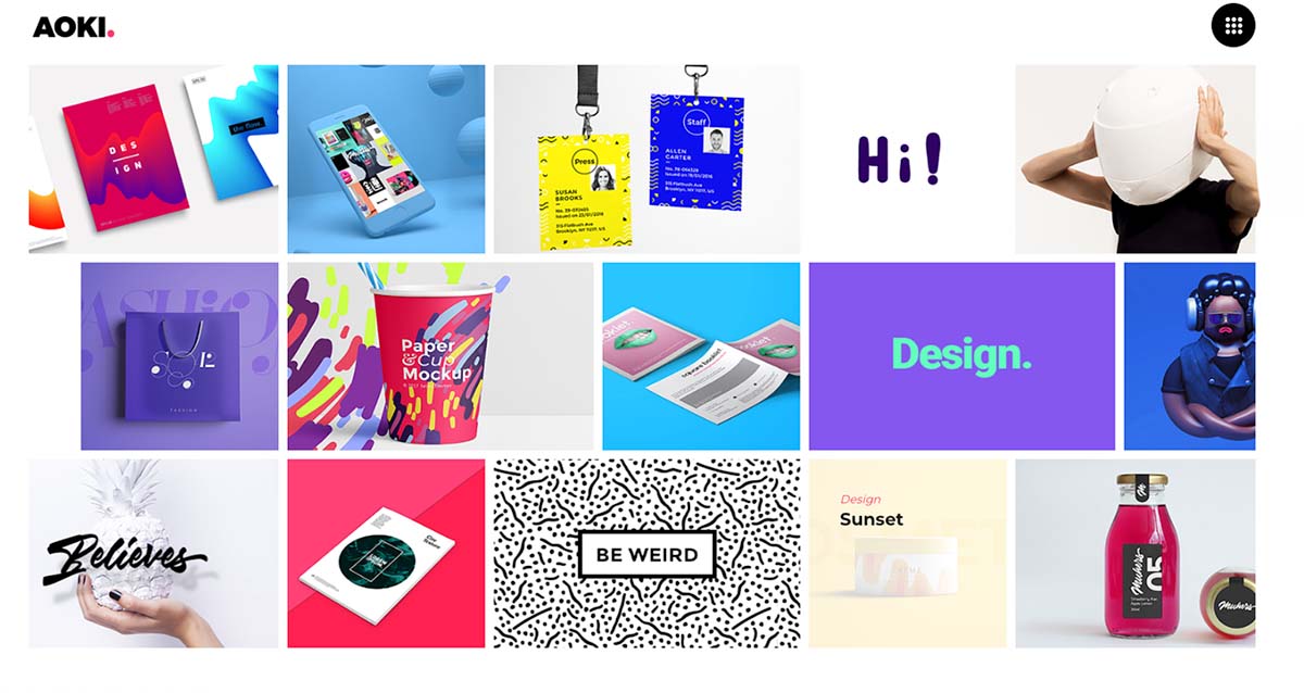 This is an example of a bento grid - a web design trend to follow in 2024