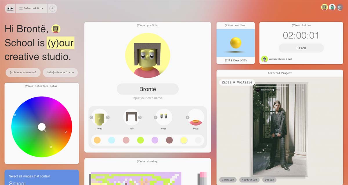 This is an example of a bento grid - a web design trend to follow in 2024