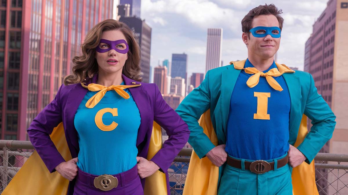 Creative superheroes symbolizing the power of creativity in business.