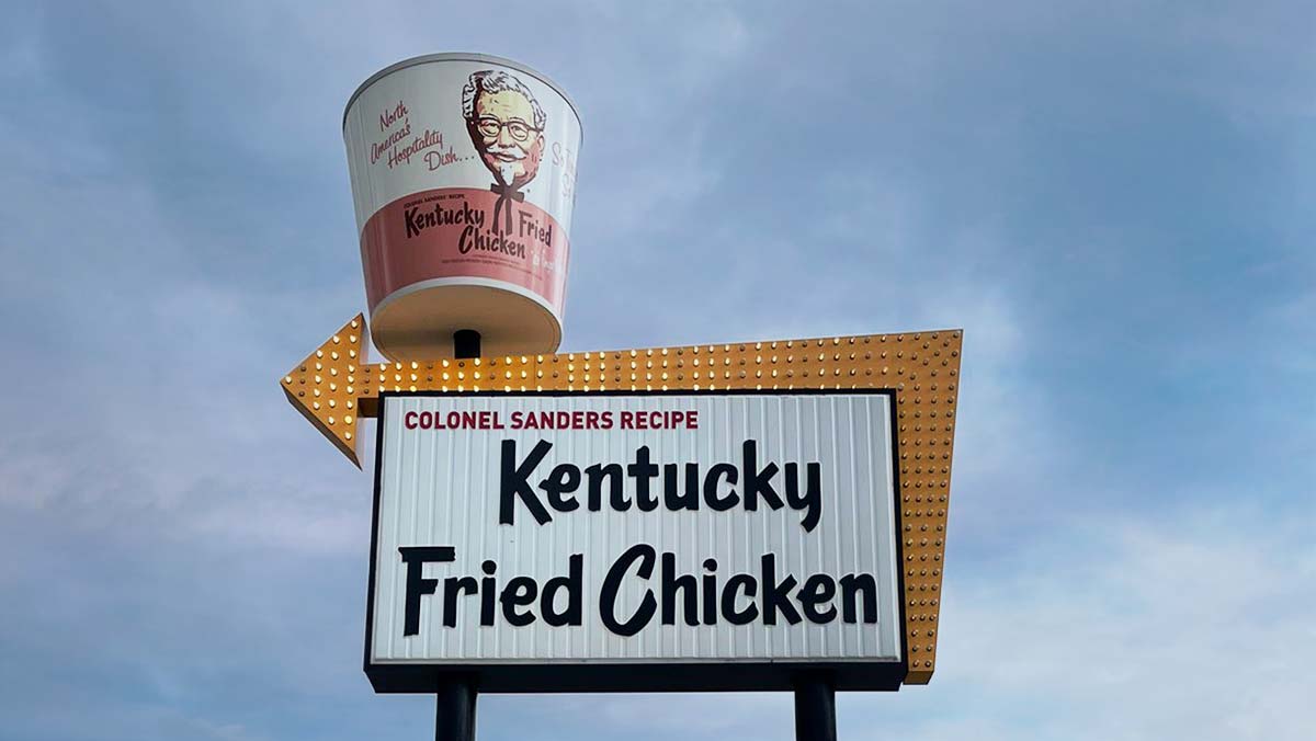  Colonel Sanders Kentucky Fried Chicken sign.