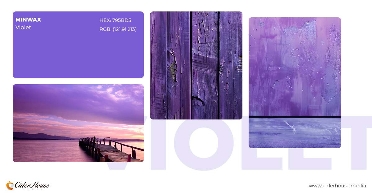 Minwax Violet Color of the Year 2025 – Deep purple hues for creative interior design.