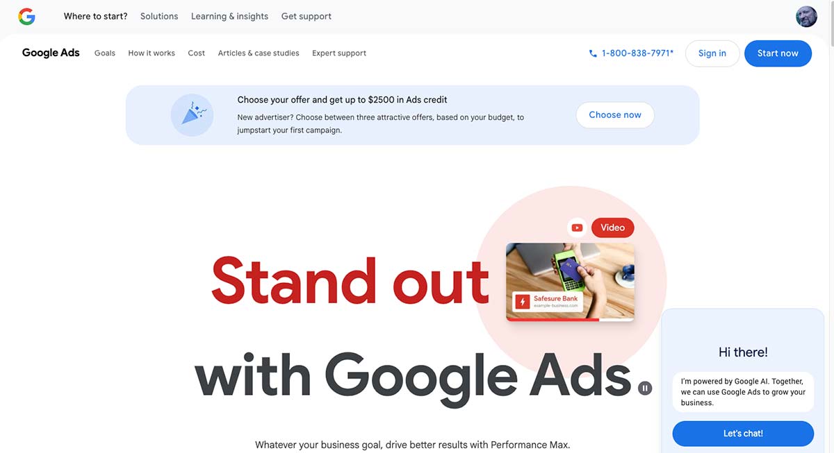 Dashboard displaying metrics of paid advertising for small businesses.