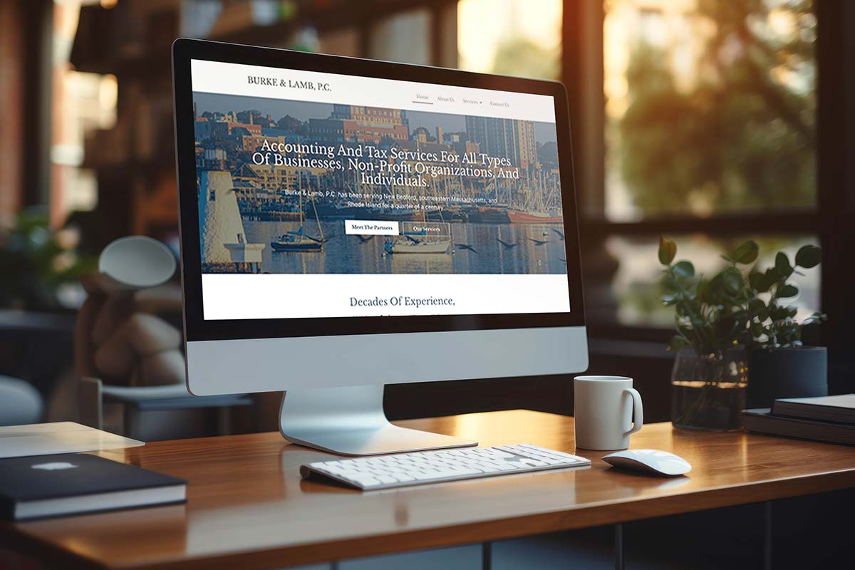 Burke & Lamb, P.C. website, offering accounting and tax services for businesses and individuals.
