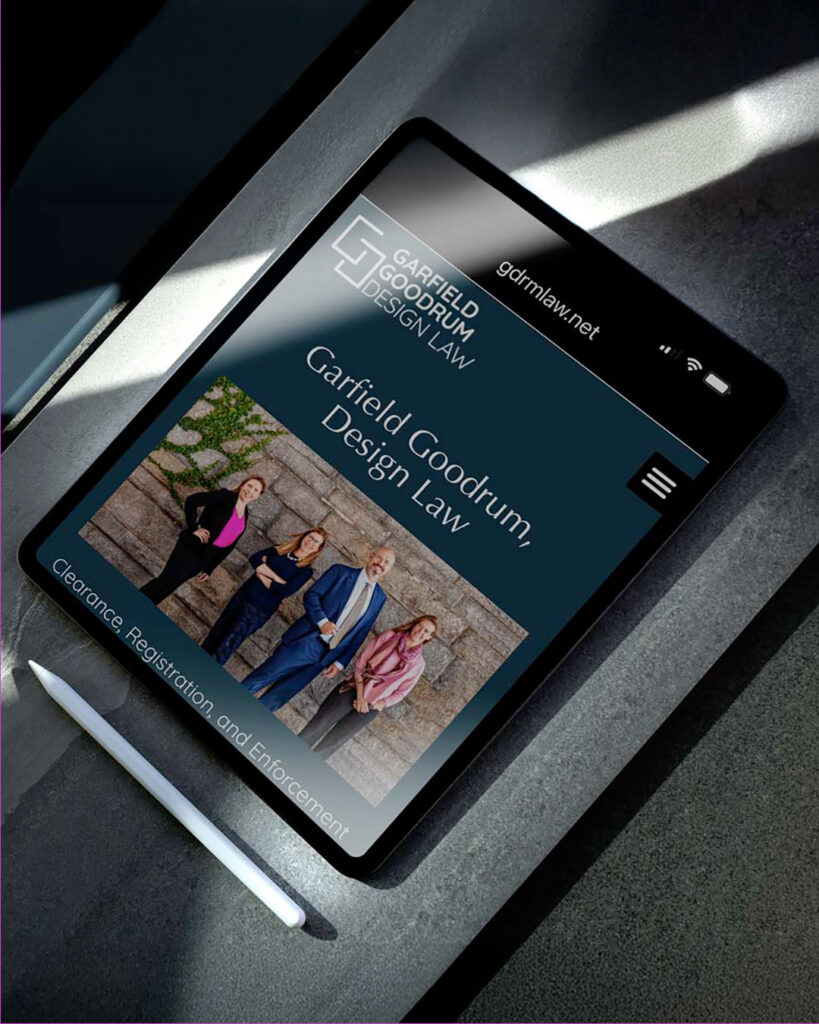 Garfield Goodrum Attorney, law practice website mockup